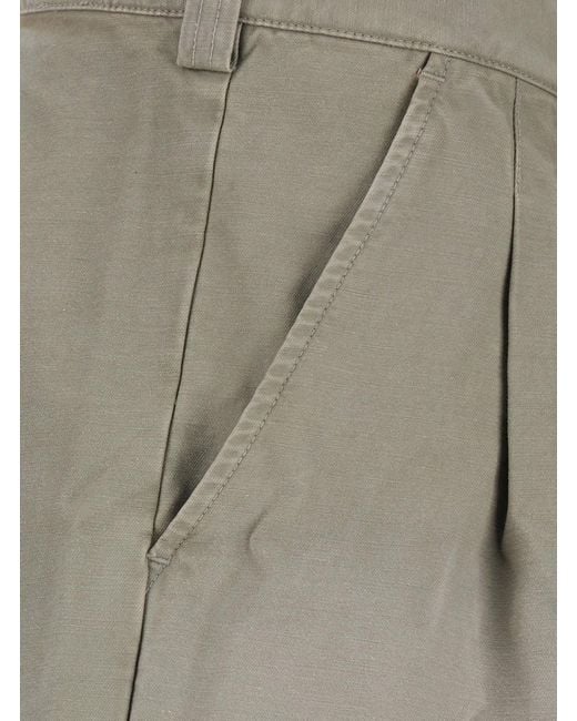 ERL Gray Shorts With Front Pleats for men