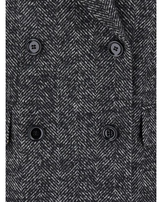 Giacca Doppiopetto Con Revers A Lancia di Dolce & Gabbana in Gray