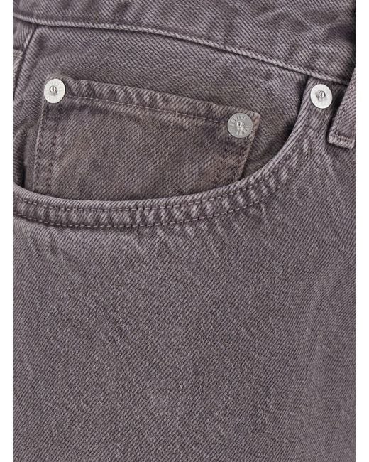 Agolde Gray Jeans Low Rise Loose With 100% Cotton