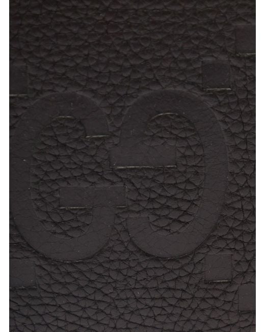 Portafoglio Bi-Fold 'Jumbo' Con Logo Gg Impresso Sul Fronte In di Gucci in Black da Uomo
