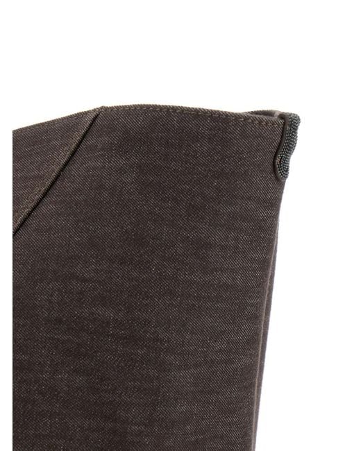 Brunello Cucinelli Brown 'Duo' Shoulder Bag With Two Flat Handles And