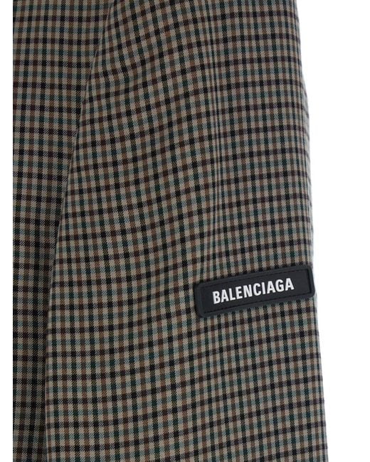 Balenciaga Gray Jacket With Striped Motif And Logo Patch On Sleeve In for men