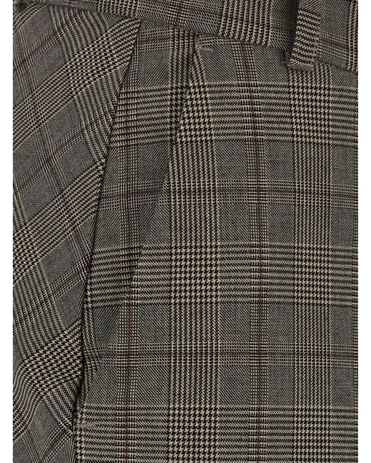 Pinko Green Skirt With All-Over Stripe Motif And Patch On The Back