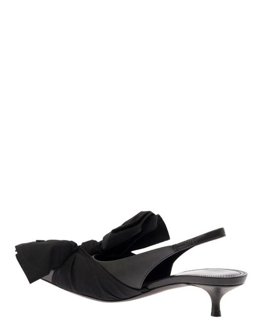 Balenciaga Black Slingback With Shirt Cuff Insert