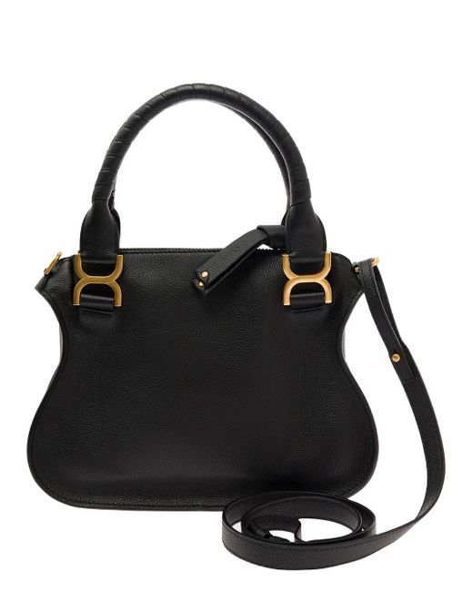 Chloé Black 'Small Marcie' Handbag With Logo