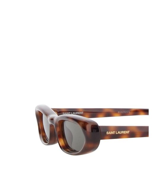 Saint Laurent Brown Ysl Sl 557 Shade Plu Geometric