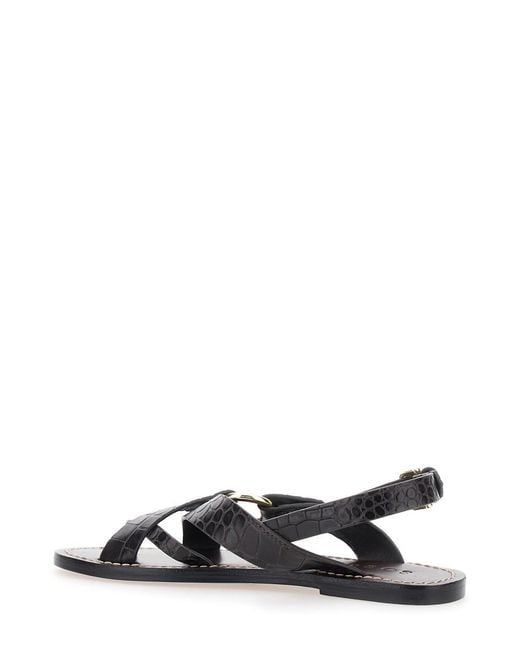 Soeur White Florence Leather Sandals For