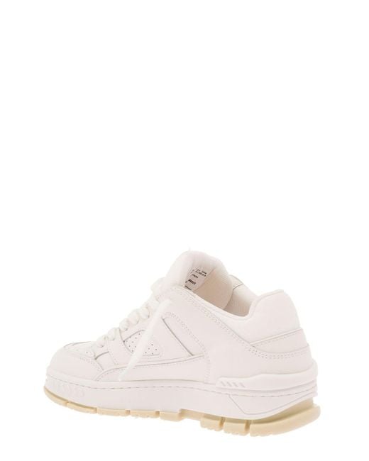Axel Arigato 'area Lo' White Sneakers With Embossed Logo In Leather Blend Woman