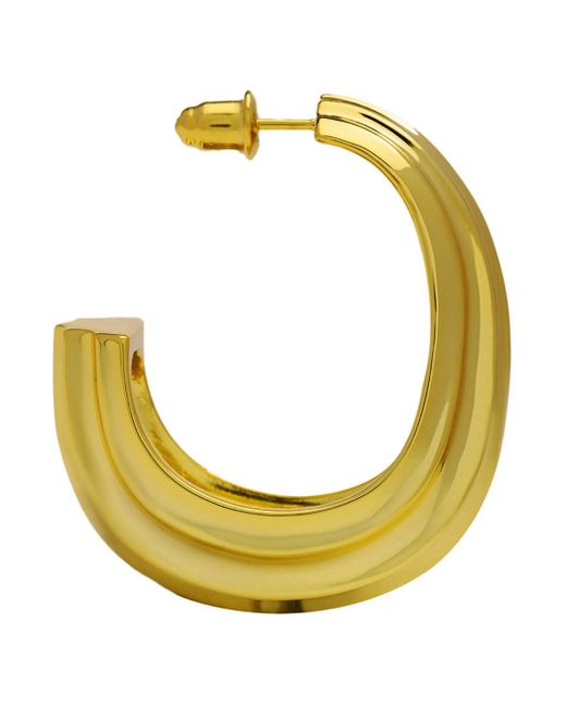 LAG World Metallic 'Maxi Onda' Earings With Wave Silhouette