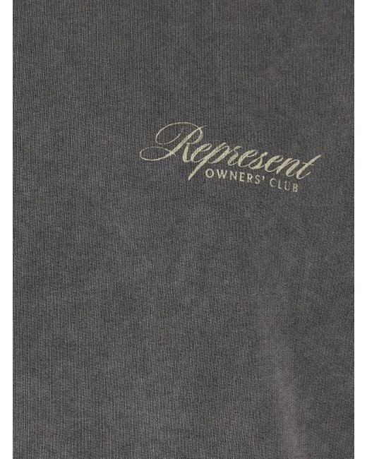 Represent Gray Sweatshirt With Logo Print for men