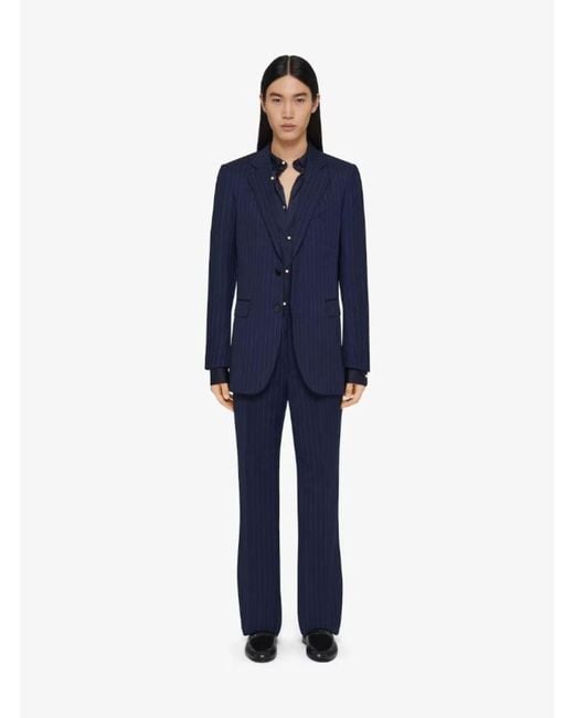 Givenchy Blue Flared Pants With High Waist for men