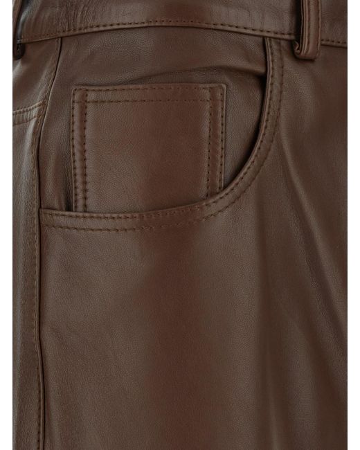 Haikure Brown 'Bonnie' Five-Pocket Trousers With Belt Loops