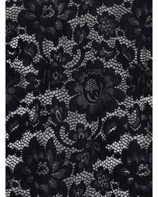 VENUJA Black 'Bohemia' Mini Dress With All-Over Lace Embroidery