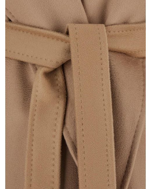 Max Mara Natural 'Newmang' Coat With Wide Lapels