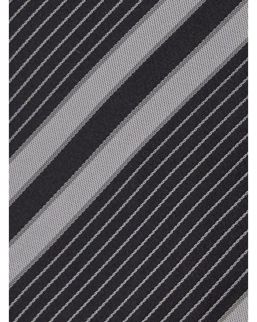 Saint Laurent White And Tie With All-Over Stripe Motif for men