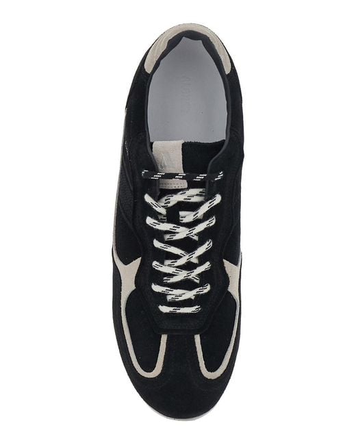 Alohas Black Suede Sneakers With Rubber Sole And Leather Details, Unis for men