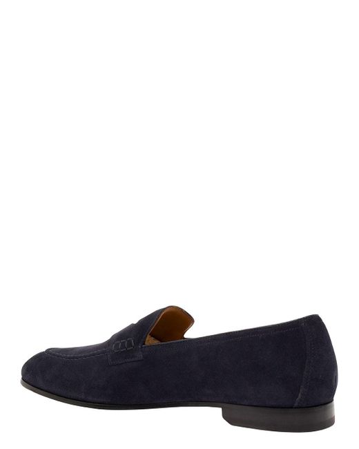 Doucal's Blue Pull-On Loafers for men