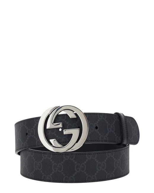 Gucci Black Belt, Fabric for men