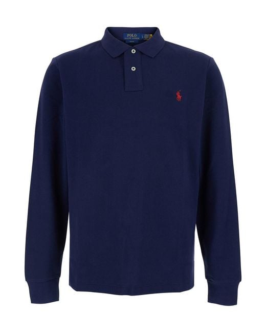Polo Ralph Lauren Blue Polo Shirt Slim Fit for men