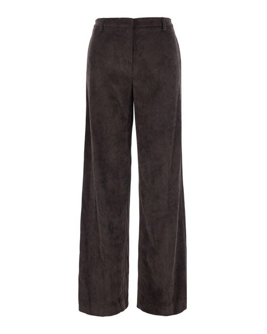 Le Plain Black Pants With Wide Leg