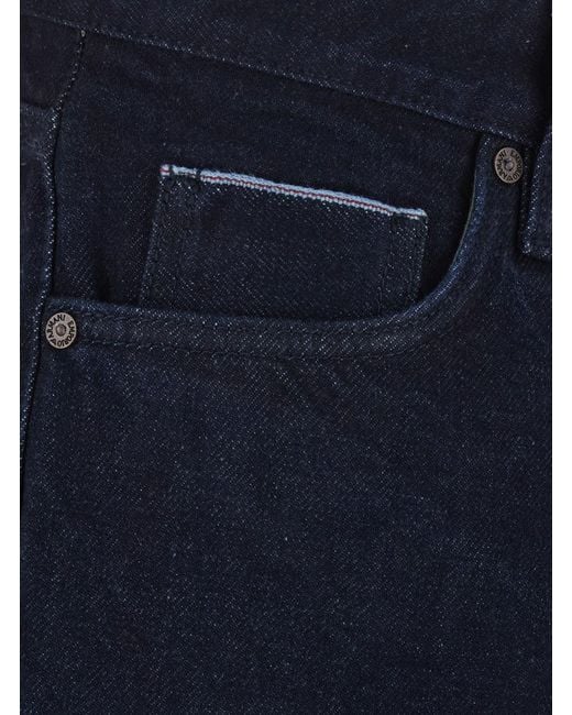 Emporio Armani Blue Ref Fit Jeans With Pockets And Logo for men