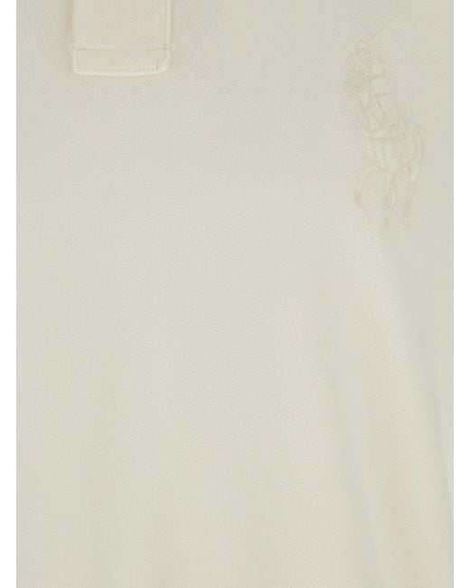 Polo Ralph Lauren White Polo Shirt With Large Pony Detail for men