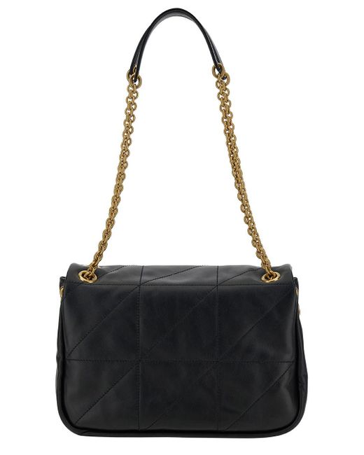Saint Laurent Black 'small Jamie 4.3' Crossbody Bag With Cassandre Detail In Quilted Leather