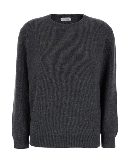 Brunello Cucinelli Black Crewneck Sweater