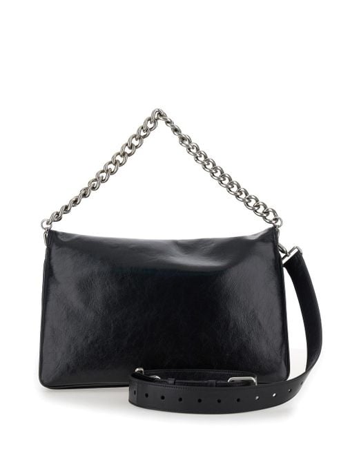 Balenciaga Black 'Flap Bb Soft Large' Shoulder Bag With Bb Detail