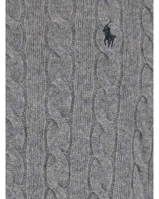 Polo Ralph Lauren Gray Crew Neck Sweater Wool-Cashmere for men