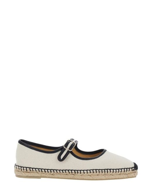 Castaner White Ballet Shoes Padua Fabric