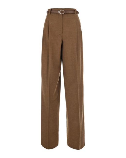 Max Mara Brown Mstlago Pants With High Waist