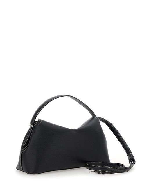 Totême Black 'T-Lock' Handbag With Adjustable And Removable Shoulder S