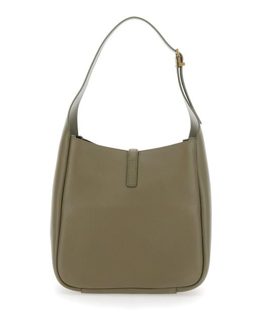 【関税&送料込】Saint Laurent Sage Green Suede Le 5 A 7 Shou Le 5 à 7 Large suede tote bag in green - Saint Laurent