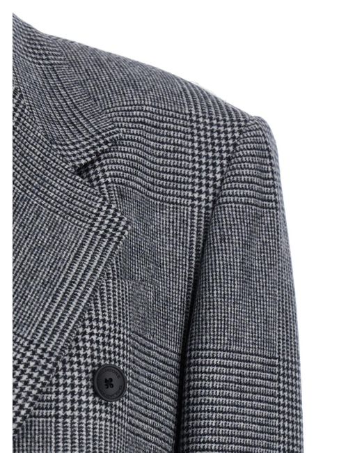 Completo Doppiopetto Con Revers Classici E Motivo Tartan In di Tagliatore in Gray