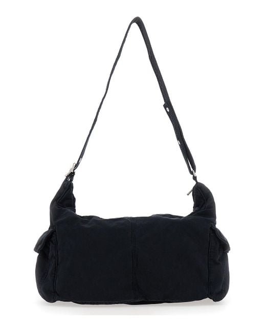 ERL Black Shoulder Bag With Adjustable Shoulder Strap for men