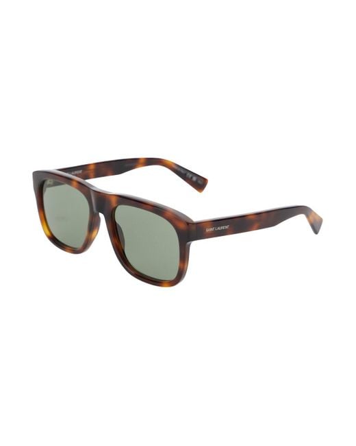 Saint Laurent Multicolor 'Sl 558' Sunglasses With Nylon Lenses And Squared Tortoiseshell Frame