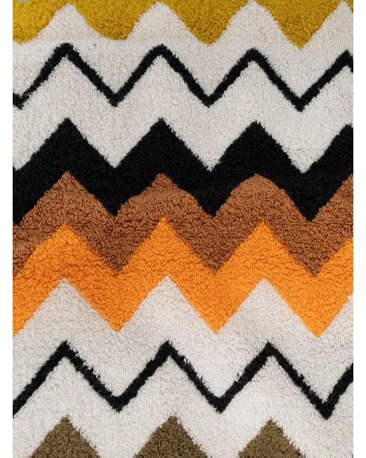 Missoni Red 'Murrina' Beach Towel With All-Over Zigzag Mot
