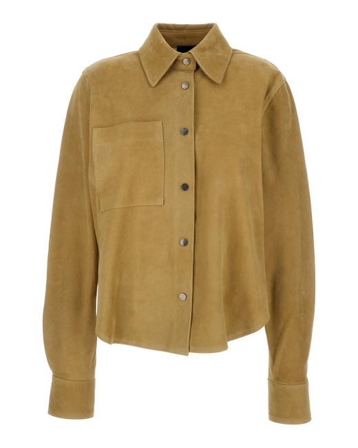 Plain Natural Suede Shirt