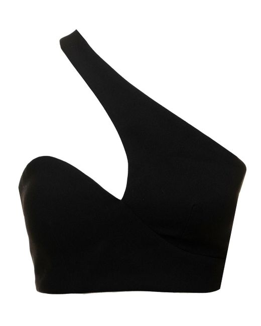 Monot Synthetic One Shoulder Asymmetrical Top in Black | Lyst