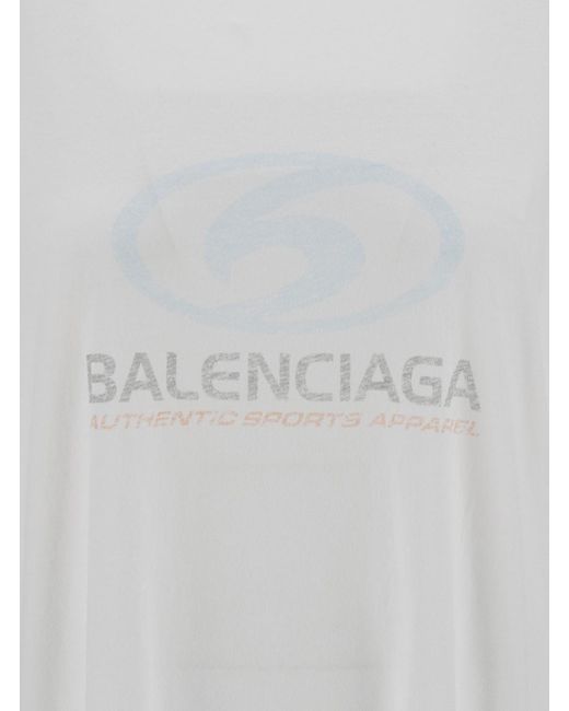 Balenciaga White T-Shirt With Logo