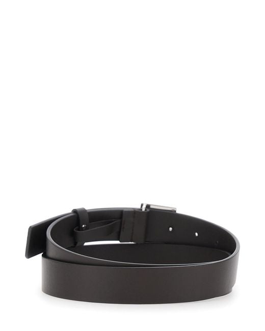 Fendi Gray 3 Cm Pelle Ff Metal for men