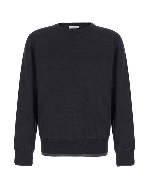 Grifoni Blue Crew Neck Sweater for men