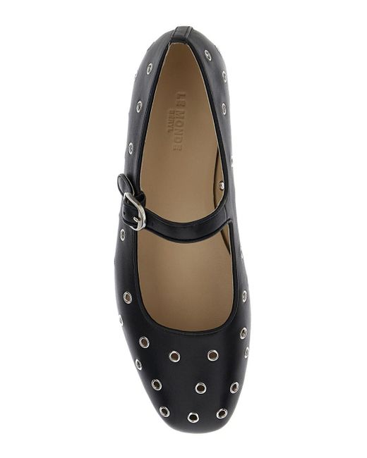 Le Monde Beryl White 'Mary Jane' Ballerinas With Eyelets