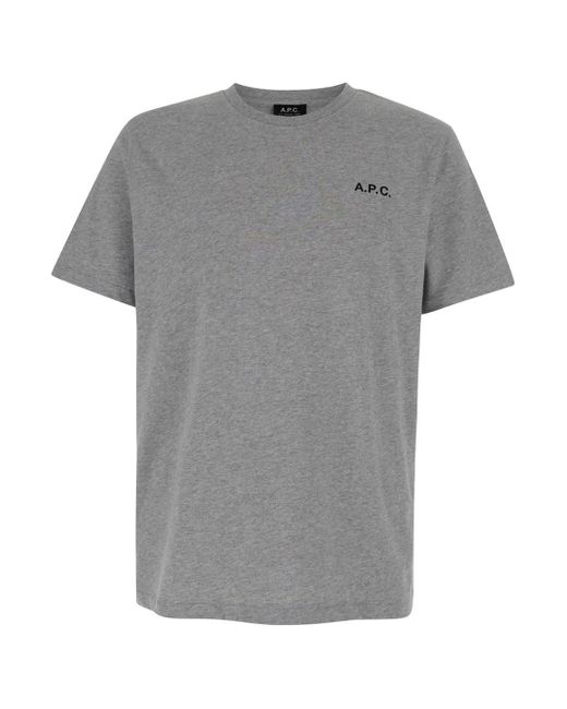 T-Shirt Wave di A.P.C. in Gray da Uomo