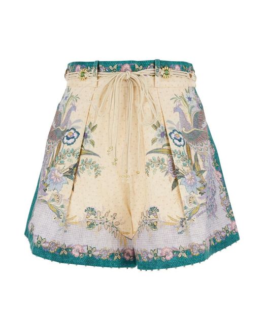 Zimmermann Natural Shorts Indra Linen