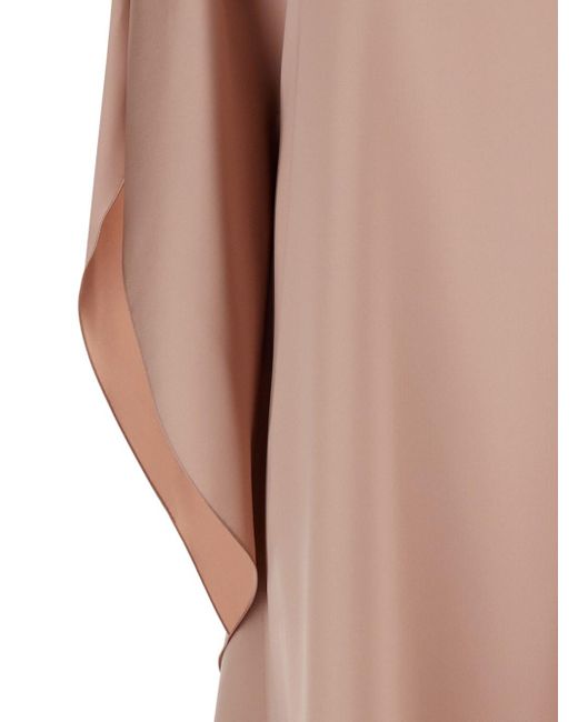 Gianluca Capannolo Brown Midi Dress With Boat Neck