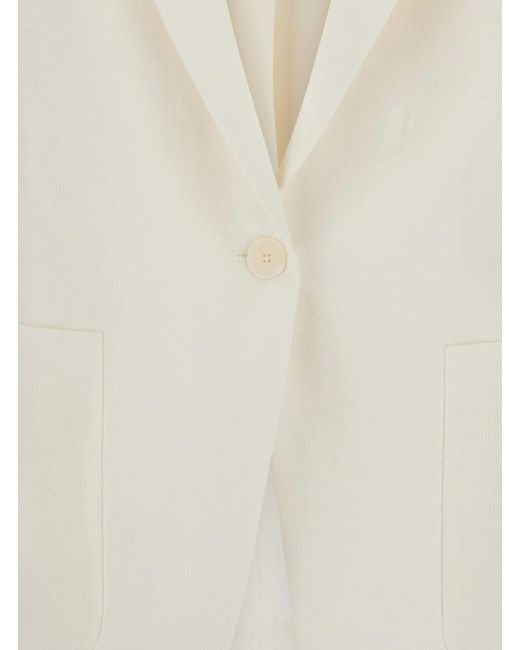 The Row White Single-Breasted Jacket