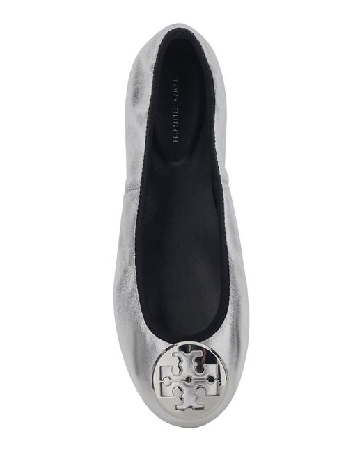Tory Burch White Ballet Flats Leather