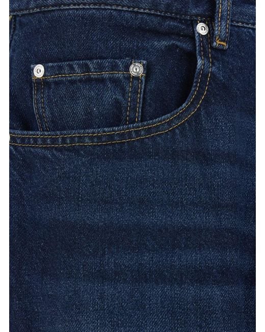 ICON DENIM Blue 'Will' 5-Pocket Jeans With Logo Patch for men